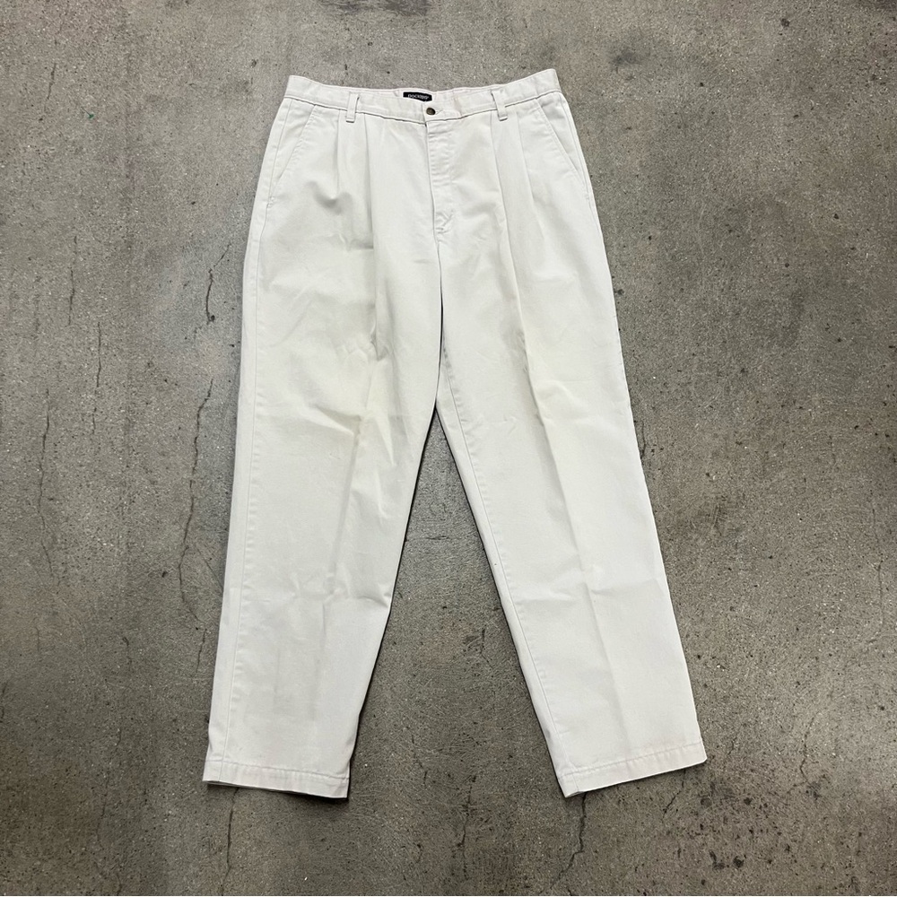 Vintage Made in USA Dockers Baggy Pleated Twill Trousers (36 x 32) 🇺🇸